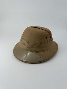 Vintage Sun Guard Made in India Canvas Pith Helmet Safari Hat